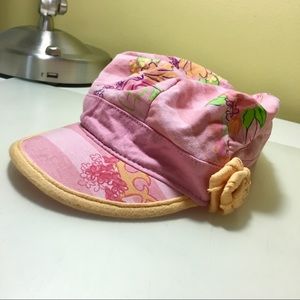 Girls Pink Floral Hat